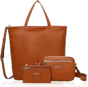 LONDON FOG tote, borsa a tracolla e portafoglio set 3 pezzi borsa moda ecopelle - Foto 1 di 6