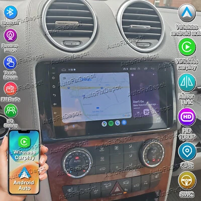 Radio estéreo de coche Android 13 32 GB para Mercedes Benz Clase ML/GL W164 X164 CarPlay Foto 1 de 4