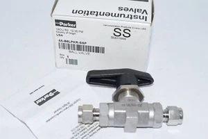 NEW Parker B6L Series Ball Valve, 1/4'' 4A-B6LPKR-SSP Double Ferrule  - Picture 1 of 3