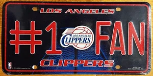 NEU NBA Los Angeles Clippers # 1 Lüfter Metall Nummernschild, verpackt in Kunststoff - Bild 1 von 1