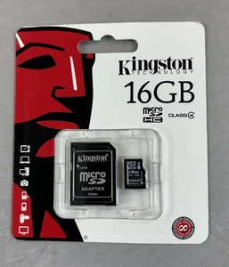 Kingston Micro SD SDHC TF Flash C4 Memory Card 16 GB for iPhone/Samsung/Android - Picture 1 of 8
