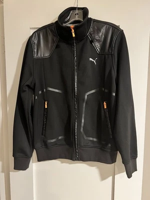 Chaqueta deportiva negra PUMA P48 para hombre talla S arte 555944 espalda P48 logotipo parches en el codo Foto 1 de 4