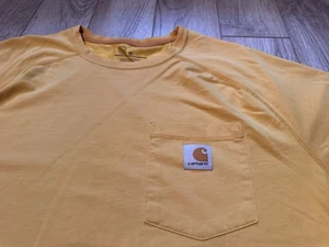 Carhartt Men’s XL T Shirt Original Fit Heavyweight Short Sleeve  XL Yellow - Picture 1 of 13