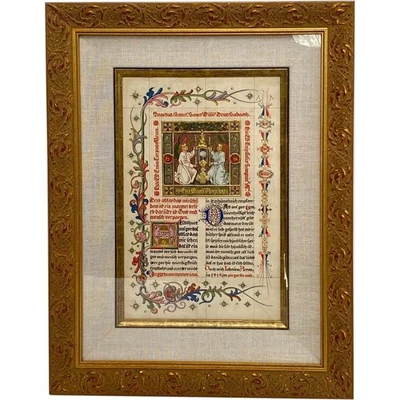 Fine Antique German JOHANEM ARENS Gothic Style Hand Illuminated Manuscript 1918 - Image 1 of 4