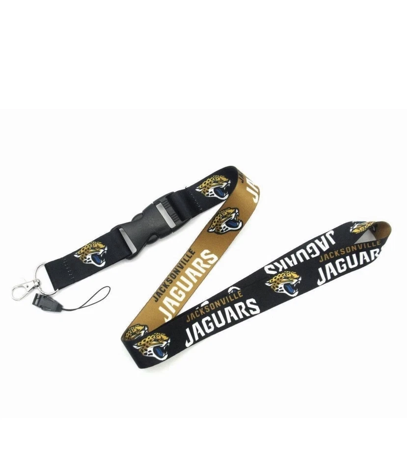 Jacksonville Jaguars NFL Football LANYARD DETACHABLE BUCKLE KEY CHAIN - Image 1 of 1