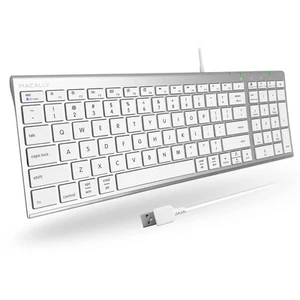 Wired Keyboard for Mac, Compatible Apple Keyboard with Numeric Keypad - Slim,... - Picture 1 of 7