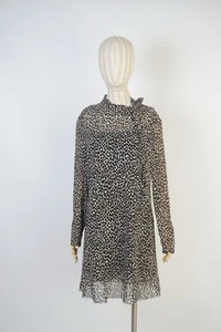 Vestido forrado transparente estampado leopardo RED VALENTINO para mujer talla 40 - Imagen 1 de 16