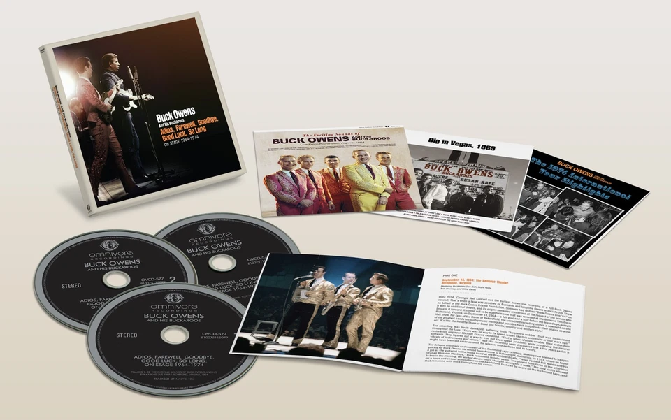 Buck Owens and His  Adios, Farewell, Goodbye, Good Luck, So Long: On Stage  (CD) Foto 1 de 1