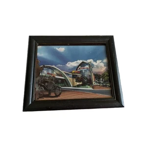 EAST MEETS WEST ROUTE 66 Monumental SCULPTURE FRAMED PICTURE 13 X 11 - Picture 1 of 5