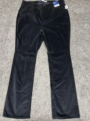 Pantalones para mujer Old Navy 16 negros tiro alto bootcut pana Y2K Dark Academia Foto 1 de 4