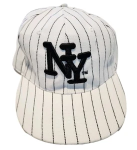 Gorra de béisbol New York gorra ajustada a rayas blanca talla 7 1/2 City Hunter sombreros - Imagen 1 de 6