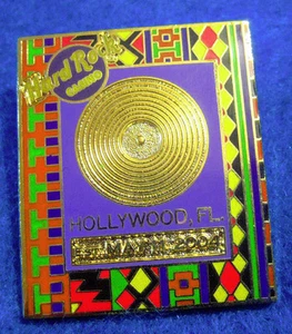HOLLYWOOD FL GOLD RECORD FRAME SERIES SEMINOLE INDIAN PATTERN Hard Rock Cafe PIN - Picture 1 of 1