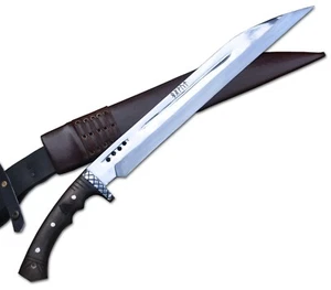 Cuchillo Seax Hoja 18 pulgadas Largo-forjado-templado-afilado-funcionamiento-espiga completa-Nepal - Imagen 1 de 12
