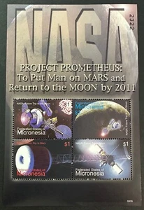 MICRONESIA Lovely Mint NEVER Hinged SPACE Sheet Of 4 MAN ON MARS - Picture 1 of 1