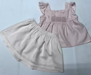 Edgehill Collection Baby Girls 3T Skirt Top Cotton Outfit Set Pink New $66 - Picture 1 of 12