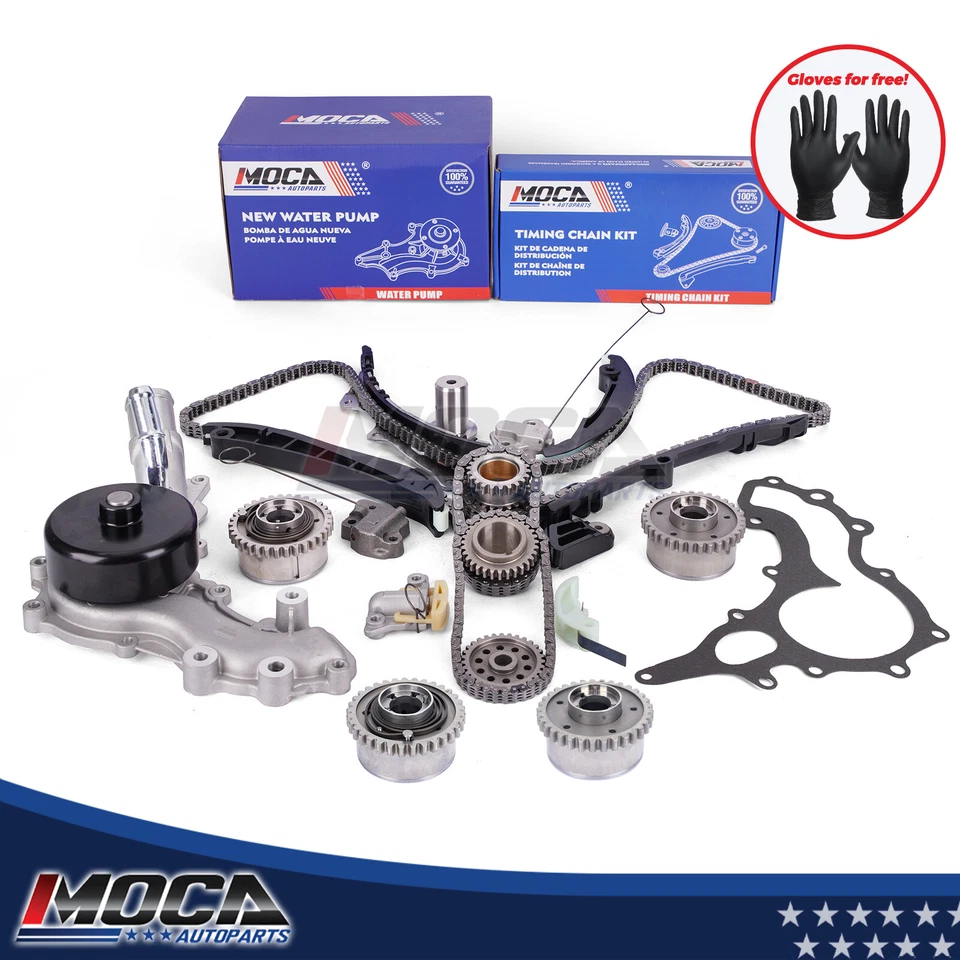 Timing Chain Kit VVT Sprocket & Water Pump for 11-20 Chrysler Dodge Jeep Ram 3.6 - Image 1 of 4