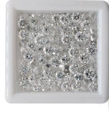 Loose Lab Grown CVD Diamond 3 MM F VS1 CLEARITY 10 PICS LOT CVD DIAMONDS. - Image 1 of 4