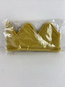 Child’s Yellow Gold Knitted Crown Queen King Prince Princess New Costume Dress U - Picture 1 of 3
