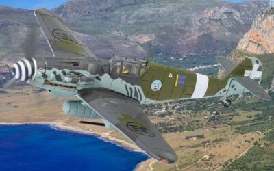 CORGI AVIATION ARCHIVE MESSERSCHMITT BF109G-6 SICILY 1943 AA27112 - Image 1 of 4
