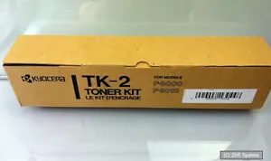 Tóner original Kyocera TK-2, negro, para impresora F-3000, F-3010, TK2, MERCANCÍA NUEVA - Imagen 1 de 1