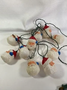 Vintage Santa Blow Mold String Lights / Working Condition  - Picture 1 of 9