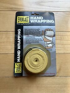 Everlast 108" Boxing Hand Wraps Yellow One Pair New in Box Model 4450 Vintage