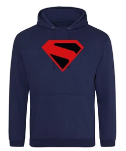 Superman Kingdom Come Chest Logo Hoodie - S, M, L, XL, XXL - Brand New - Picture 1 of 2