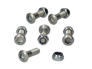 KMX24 Tornillos De Cadena Con Tuercas Juego De 6 M8x30 Plata - Imagen 1 de 1