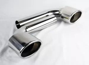 Stainless Exhaust Muffler Pipe Tips for Porsche 911 996 Carrera C2 C4 GT 98-05 - Picture 1 of 5