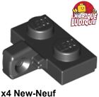 Lego 4X Charnière Hinge Plate Plaque 1X2 Locking Noir/Black 44567 44567B Neuf