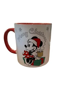 NWT Hobby Lobby Disney Ceramic Mug Merry Christmas Minnie Mickey White 20oz Snow - Picture 1 of 9