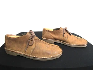 Clarks Bushalve Trek Brown Oiled Leather Split Toe Oxford Shoes Men 10.5 M - Picture 1 of 10