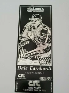Dale Earnhardt Nascar Race Ticket May 24 2001 Lowe's Motor Speedway Racing - Picture 1 of 3