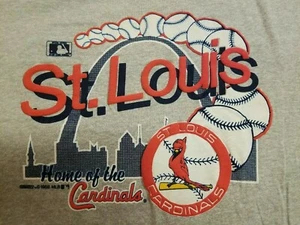 VTG SIGNAL SPORTS MLB St Louis Cardinals T Shirt Men's L Home Of The Cards - Picture 1 of 9