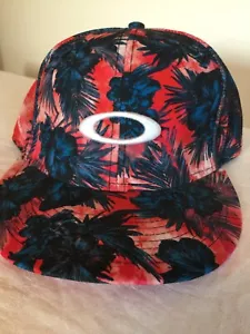 Oakley Hawaiian Floral Print Front Logo Adjustable Rear Adult Men Hat Colorful - Picture 1 of 10