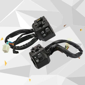 2x Motorcycle 7/8" Handlebar Horn Turn Signal Headlight Electrical Start Switch - Picture 1 of 14