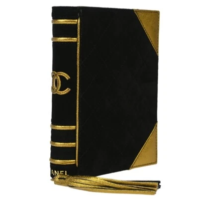 Bolso clutch Chanel negro gamuza piel de cordero 143552 Foto 1 de 4