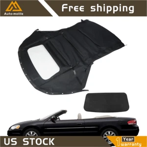 Convertible techo blando negro con ventana de plástico para Chrysler Sebring 1996 1997-2006 - Imagen 1 de 10