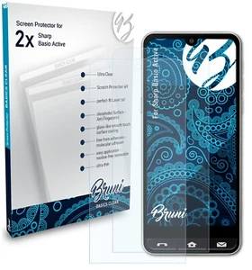 Bruni 2x Protective Film for Sharp Basio Active Screen Protector - Picture 1 of 3