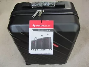 New Swiss Mobility Collection AHB 20" 4-Wheel Spinner Luggage Black (HLG26031SM) - Picture 1 of 12