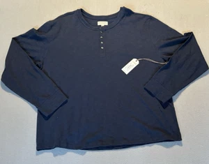 Tecovas Herren Hemd Baumwolle Slub Henley DUNKELBLAU X LARGE - Bild 1 von 12