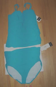 NWT Gottex Profile Jade Green Tankini Women's Swimwear, 40 D, 16 - Picture 1 of 2