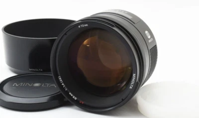 [Near Mint] Minolta AF 85mm f1.4 Prime Lens for Sony Minolta A Hood From JAPAN - Image 1 of 4