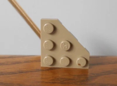 Placa TOSTADO OSCURO 3X3, esquina cortada, repuesto original LEGO 2450 placa base Foto 1 de 3