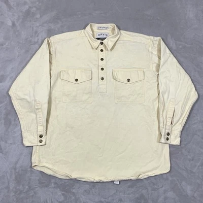 Orvis Malpai Shirt Smock Pullover Mens Large 100% Cotton 90s VINTAGE *stains* - Image 1 of 4