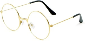 Spooktacular Creations Halloween Gold Zauberer Brille, Fake Old Men Runddraht  - Bild 1 von 9