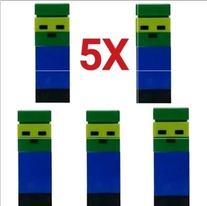LEGO® 5X LOT Minecraft® Micromob Zombie Min005 21105 Small Item Minifigure - Picture 1 of 1