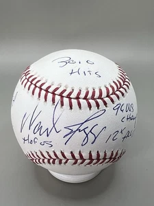 Wade Boggs Autographed Official Major League Baseball W/ 6 Inscriptions - PSA - Picture 1 of 7