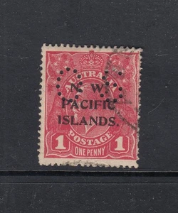 NEW GUINEA, N.W. PACIFIC ISLANDS: 1d rosine rough paper perf ‘OS’ SG O16 f/used - Picture 1 of 1
