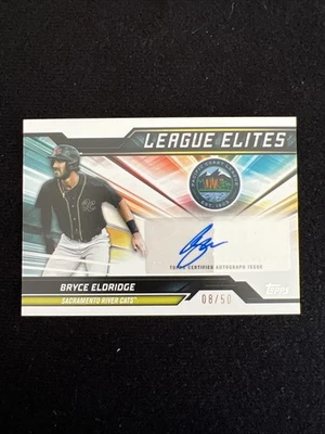 2025 Topps Pro Debut Bryce Eldridge League Elites Gold Auto /50 SF Giants! - Image 1 of 2